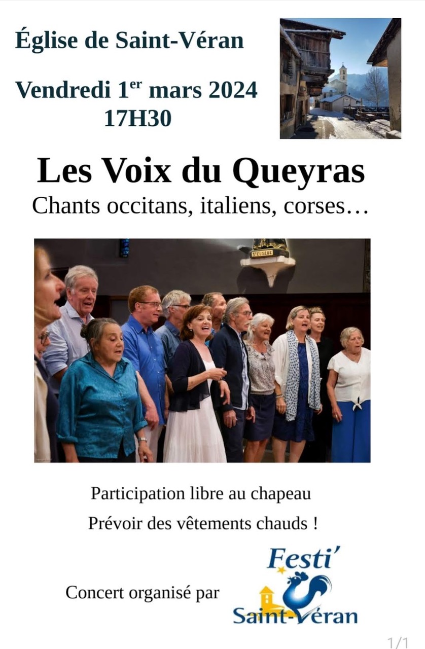 Affiche concert chorale du queyras